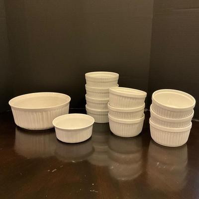 188 Lot of White World Market Corning ware Ramekins