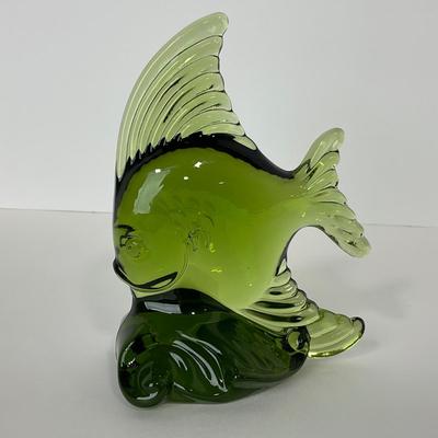 -147- VIKING | Mid Century Epic Green Angel Fish