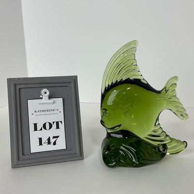 -147- VIKING | Mid Century Epic Green Angel Fish