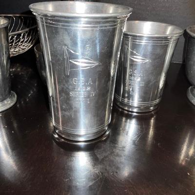 190 Pewter Yacht Trophy Cups and Bowls