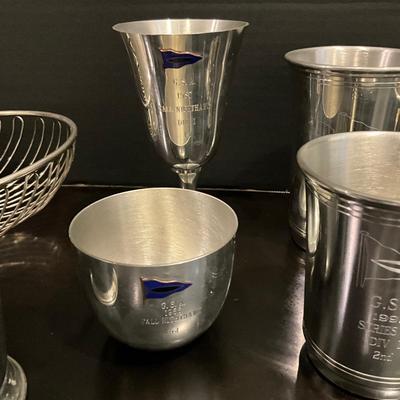 190 Pewter Yacht Trophy Cups and Bowls