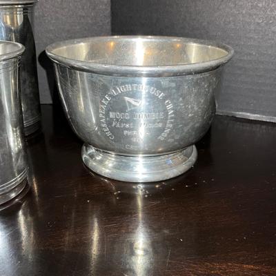 190 Pewter Yacht Trophy Cups and Bowls