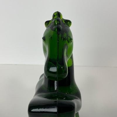 -148- LE SMITH | Rearing Horse Green Bookend