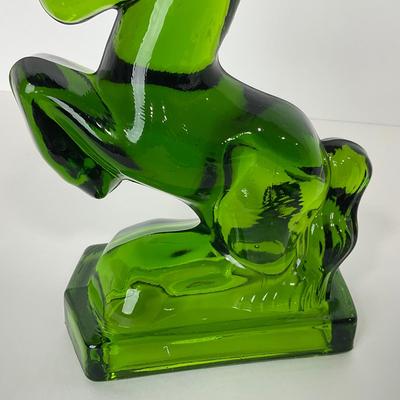-148- LE SMITH | Rearing Horse Green Bookend