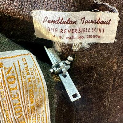 1960s BOHO Pendleton Turnabout Skirt and 100% Virgin Wool Sweater