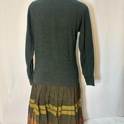 1960s BOHO Pendleton Turnabout Skirt and 100% Virgin Wool Sweater