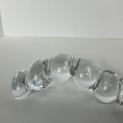 -152- MARCOLIN | Lead Crystal Caterpillar | Sticker & Signed