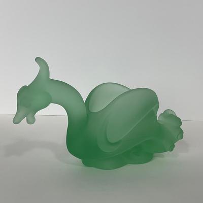 -156- IMPERIAL | Cathay Green Satin Dragon Phoenix