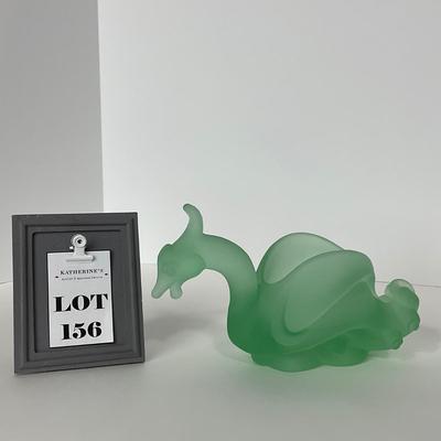 -156- IMPERIAL | Cathay Green Satin Dragon Phoenix