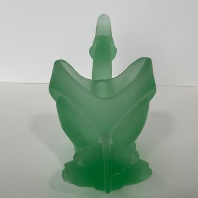-156- IMPERIAL | Cathay Green Satin Dragon Phoenix