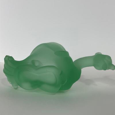 -156- IMPERIAL | Cathay Green Satin Dragon Phoenix