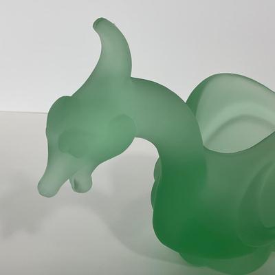-156- IMPERIAL | Cathay Green Satin Dragon Phoenix