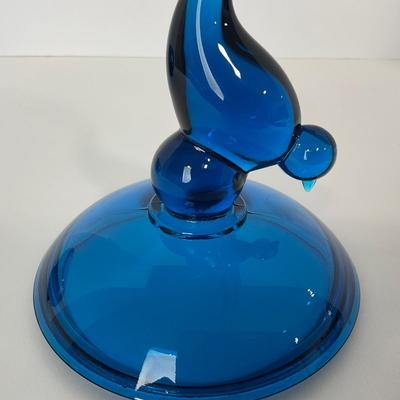 -166- VIKING | Mid Century Bluenique Long Tail | Candy Dish