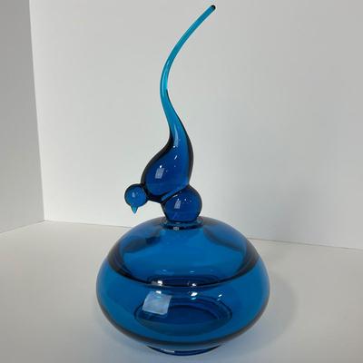 -166- VIKING | Mid Century Bluenique Long Tail | Candy Dish