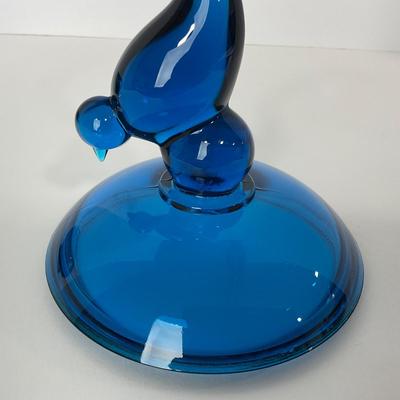 -166- VIKING | Mid Century Bluenique Long Tail | Candy Dish