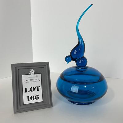 -166- VIKING | Mid Century Bluenique Long Tail | Candy Dish