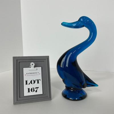 -167- VIKING | Mid Century Epic Bluenique  Duck | Curved Neck