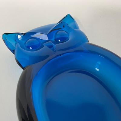 -169- VIKING | Mid Century Bluenique Owl Ash Tray