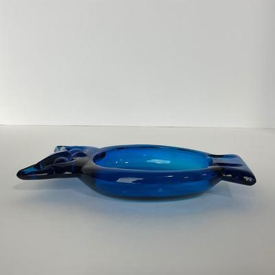 -169- VIKING | Mid Century Bluenique Owl Ash Tray