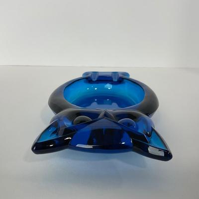 -169- VIKING | Mid Century Bluenique Owl Ash Tray
