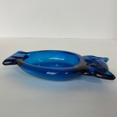 -169- VIKING | Mid Century Bluenique Owl Ash Tray