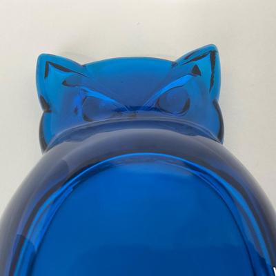 -169- VIKING | Mid Century Bluenique Owl Ash Tray