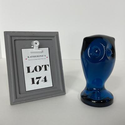 -174- VIKING | Blue Owl Paperweight
