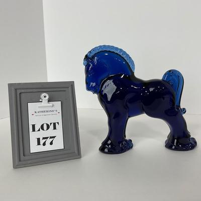 -177- LONGABERGER | Heisey Mosser Cobalt Blue Marked Clydesdale