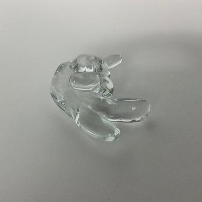 -178- MARKED | Love Sign Clear Glass | Davis WV Artist Signed