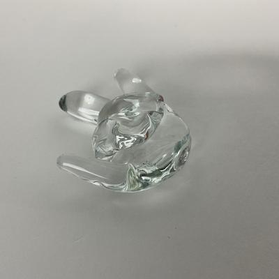 -178- MARKED | Love Sign Clear Glass | Davis WV Artist Signed