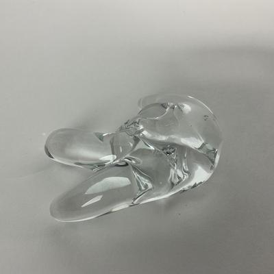 -178- MARKED | Love Sign Clear Glass | Davis WV Artist Signed