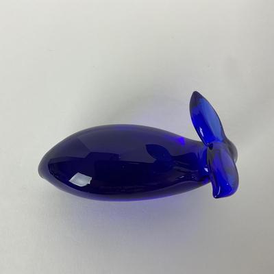 -182- PILGRIM | Viking Glass Blue Whale Paperweight
