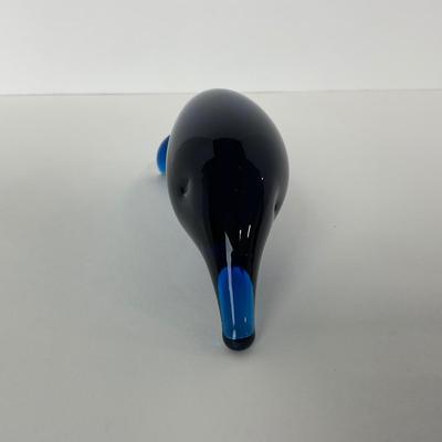 -183- RAINBOW GLASS CO. | Blue Minimalist Dolphin