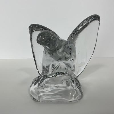 -184- CAMBRIDGE | Clear Glass Eagle Bookend