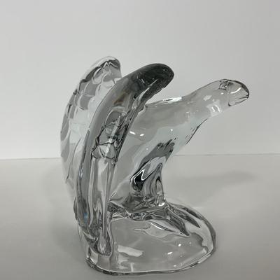 -184- CAMBRIDGE | Clear Glass Eagle Bookend