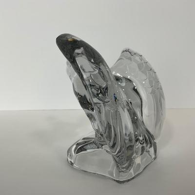 -184- CAMBRIDGE | Clear Glass Eagle Bookend