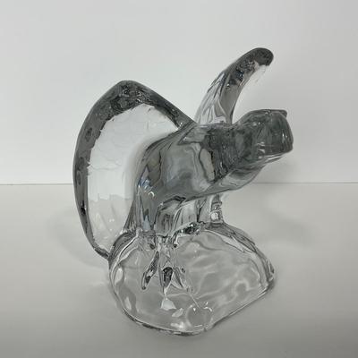 -184- CAMBRIDGE | Clear Glass Eagle Bookend