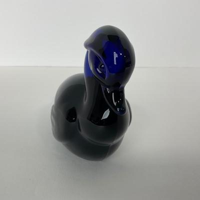 -186- HEISEY | By Imperial Marked Cobalt Blue Wood Duck
