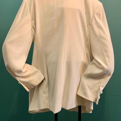 Vintage Elegance: Kaspar for ALS Cream Women's 4-Button Blazer, Size 16