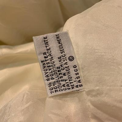 Vintage Elegance: Kaspar for ALS Cream Women's 4-Button Blazer, Size 16