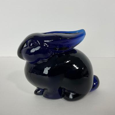 -191- HEISEY | By Dalzell Imperial Marked Blue Mother Rabbit