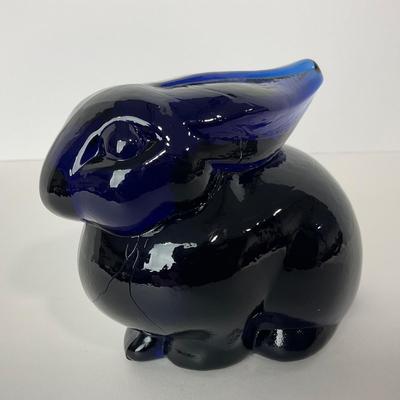 -191- HEISEY | By Dalzell Imperial Marked Blue Mother Rabbit