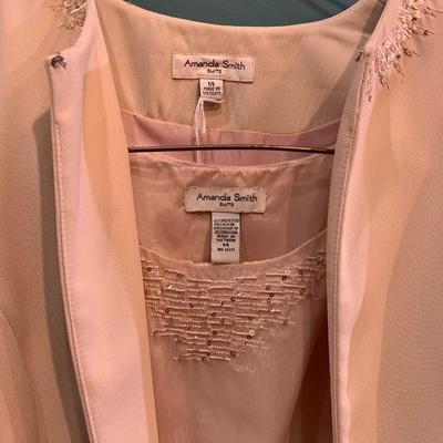 Radiate in Beige: Amanda Smith Size 14 Sequin Shell and Blazer Set