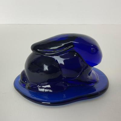 -192- VIKING | Mid Century Blue Crouching Rabbit | Sticker