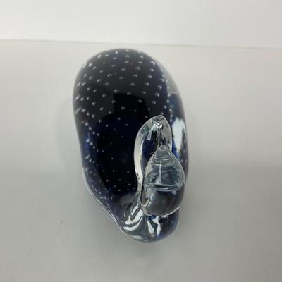 -198- VIKING | Controlled Bubble Blue Whale Paperweight