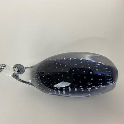 -198- VIKING | Controlled Bubble Blue Whale Paperweight