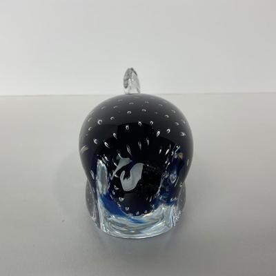 -198- VIKING | Controlled Bubble Blue Whale Paperweight