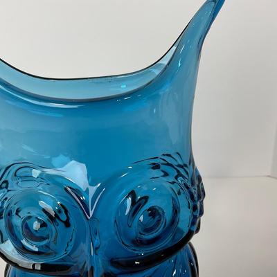 -199- VIKING | Rainbow Glass Co. Blue Owl Vase