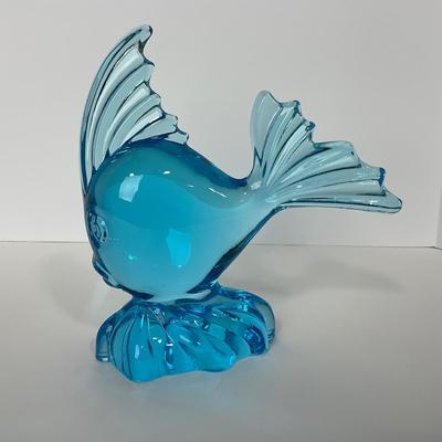 -204- VIKING | Mid Century Epic Light Blue Angel Fish