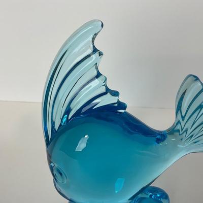 -204- VIKING | Mid Century Epic Light Blue Angel Fish